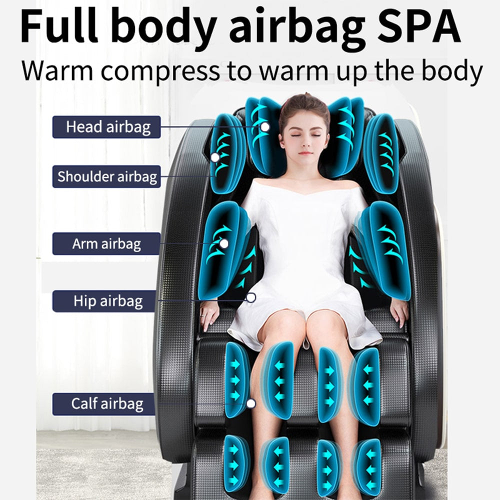 Massagestol A5 - Varmeterapi, AI-styring, Zero Gravity og Touchskærm