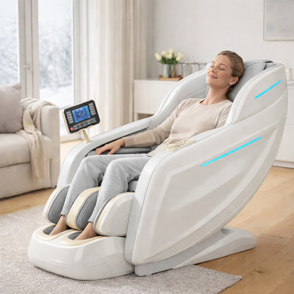 Massagestol 3D med kropsscanning, SL-skinne, lufttryksmassage, varme i lænd/ben & Zero Gravity - Model 988Q6