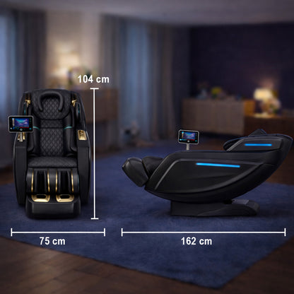 Massagestol 3D med kropsscanning, SL-skinne, lufttryksmassage, varme i ben/lænd & Zero Gravity - Model 988Q6