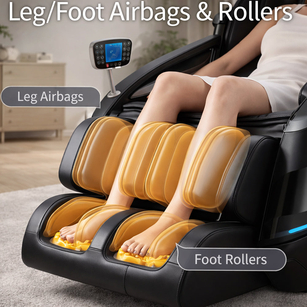 Luksus massagestol 2D med automatisk kropsscanning, Zero Gravity & varme i ben/lænd - Model 988K