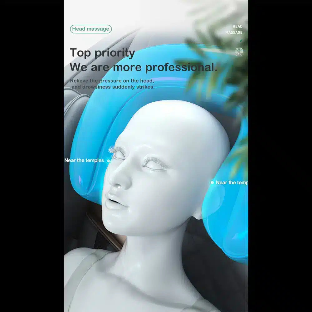 Massagestol 4D Pro+ Sort med Varmeterapi og Stemmekontrol - Model M9 Sort