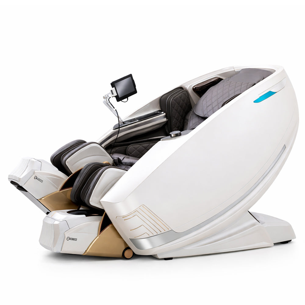 Massagestol 4D med AI-styring, Dual Zone Stretching, 32 airbags, varme i læn/ben & Zero Gravity - Model 988A