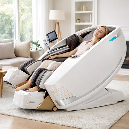 Massagestol 4D med AI-styring, Dual Zone Stretching, 32 airbags, varme i læn/ben & Zero Gravity - Model 988A