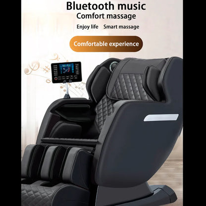 Massagestol 4D med SL-teknologi, lufttryksmassage, Varmeterapi og stor touchskærm - Model A6 Sort